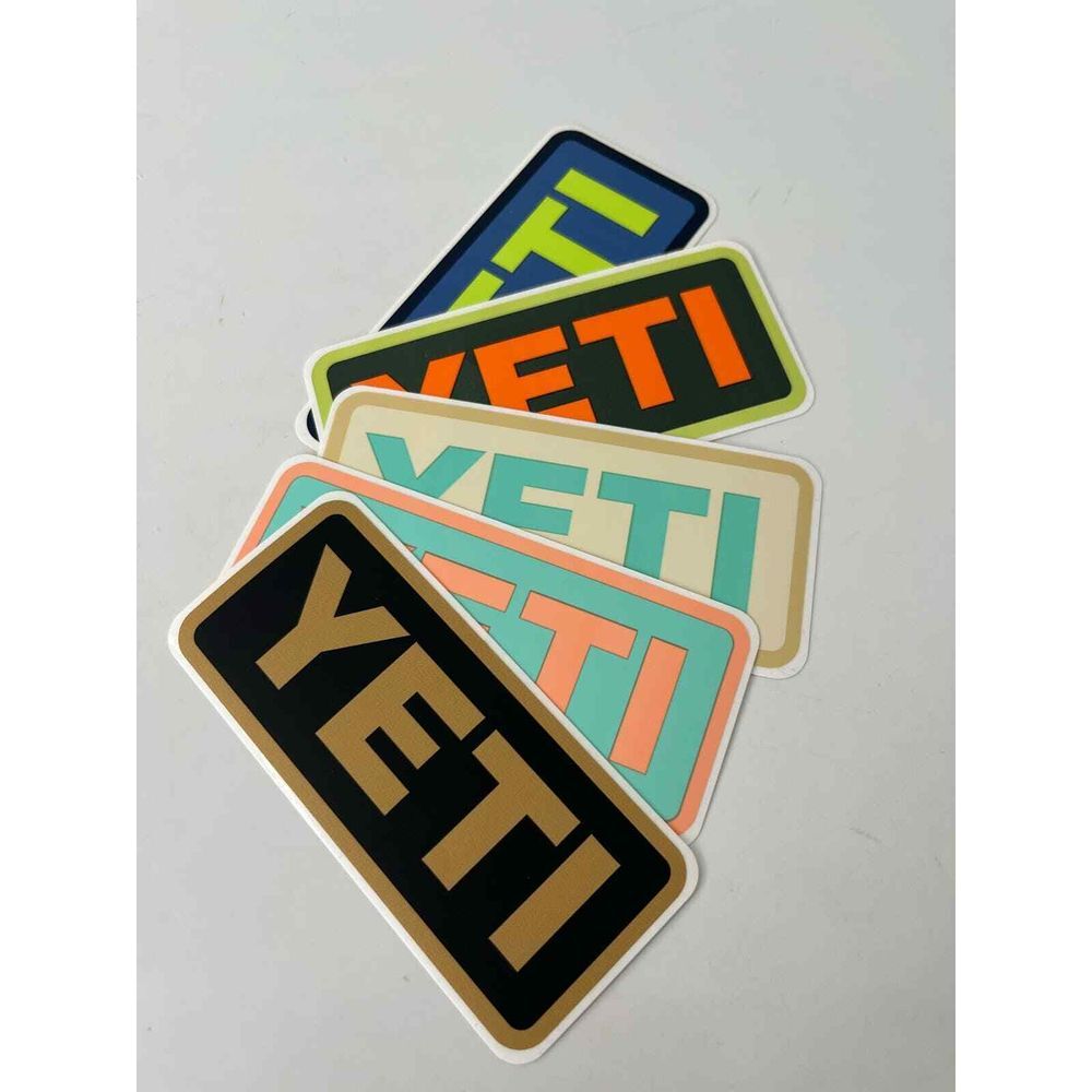 YETI stickers 5pc assorted‎ colors New